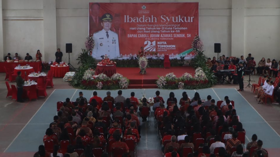Ibadah Syukur Tandai Pembukaan Iven Peringatan Hari Jadi Kota Tomohon ke-21 Tahun 2024