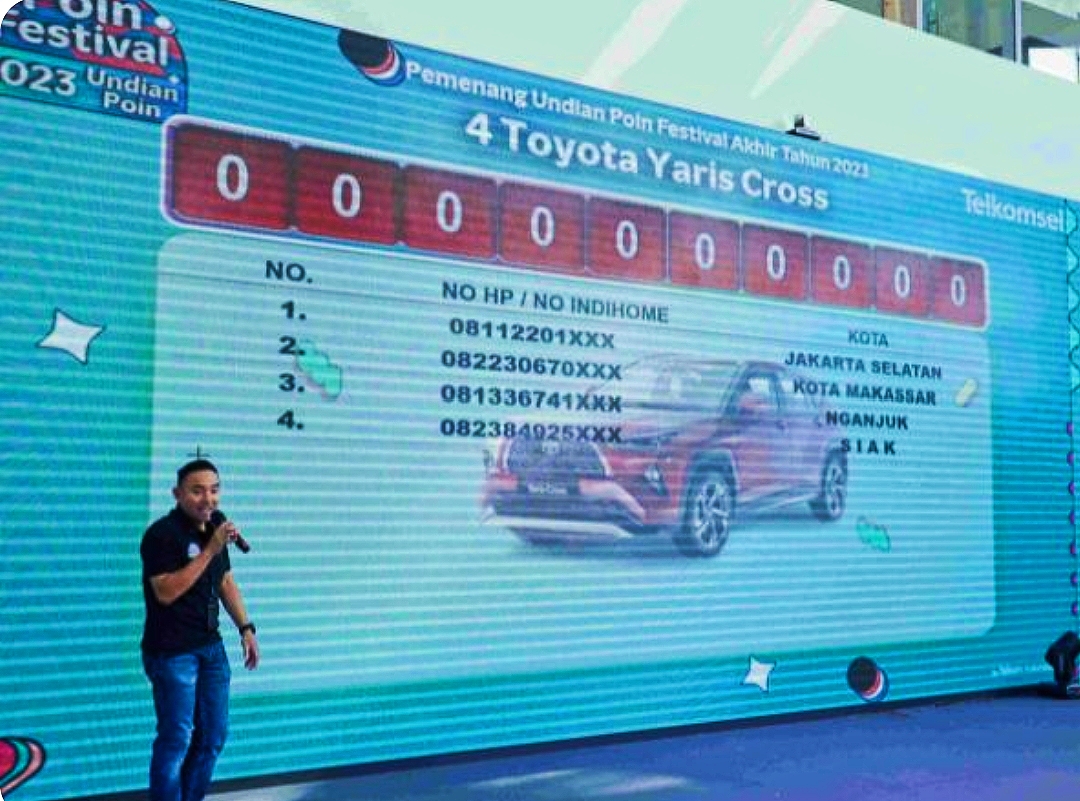 Berhadiah 5 Mobil Mewah, Telkomsel Umumkan Pemenang Program Undian Poin Festival 2023