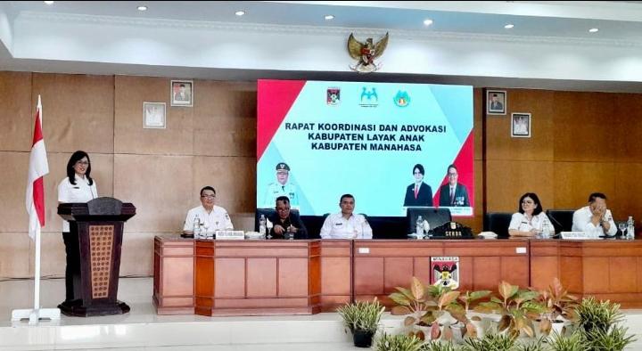 Sekda Watania Buka Rakor Advokasi dan Pendampingan KLA Kabupaten Minahasa Tahun 2024