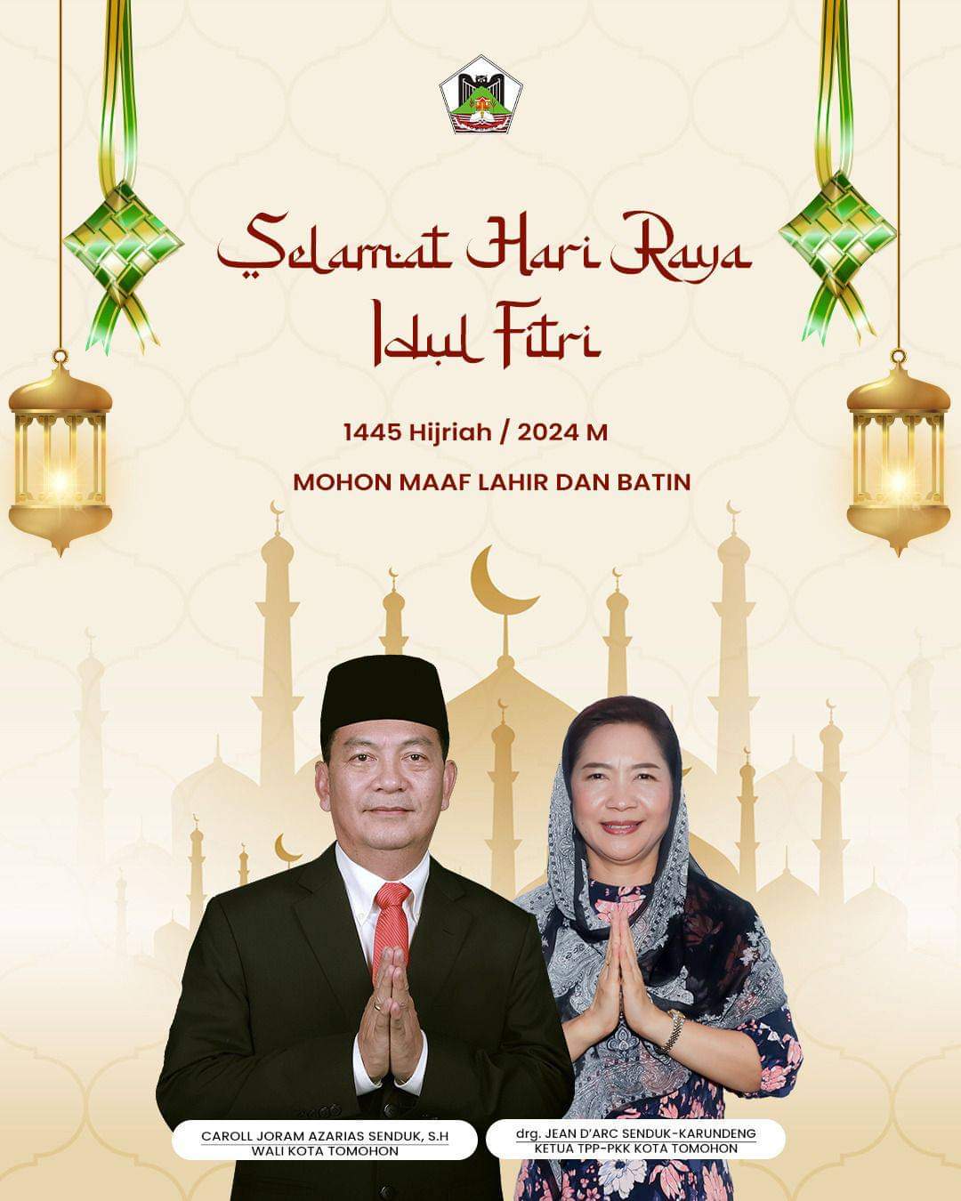 Selamat Merayakan Idul Fitri 1445 H Umat Muslim di Kota Tomohon