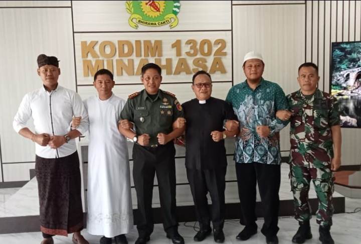 Komunikasi Sosial Dandim Mutakbir dengan Para Tokoh Agama Kabupaten Minahasa