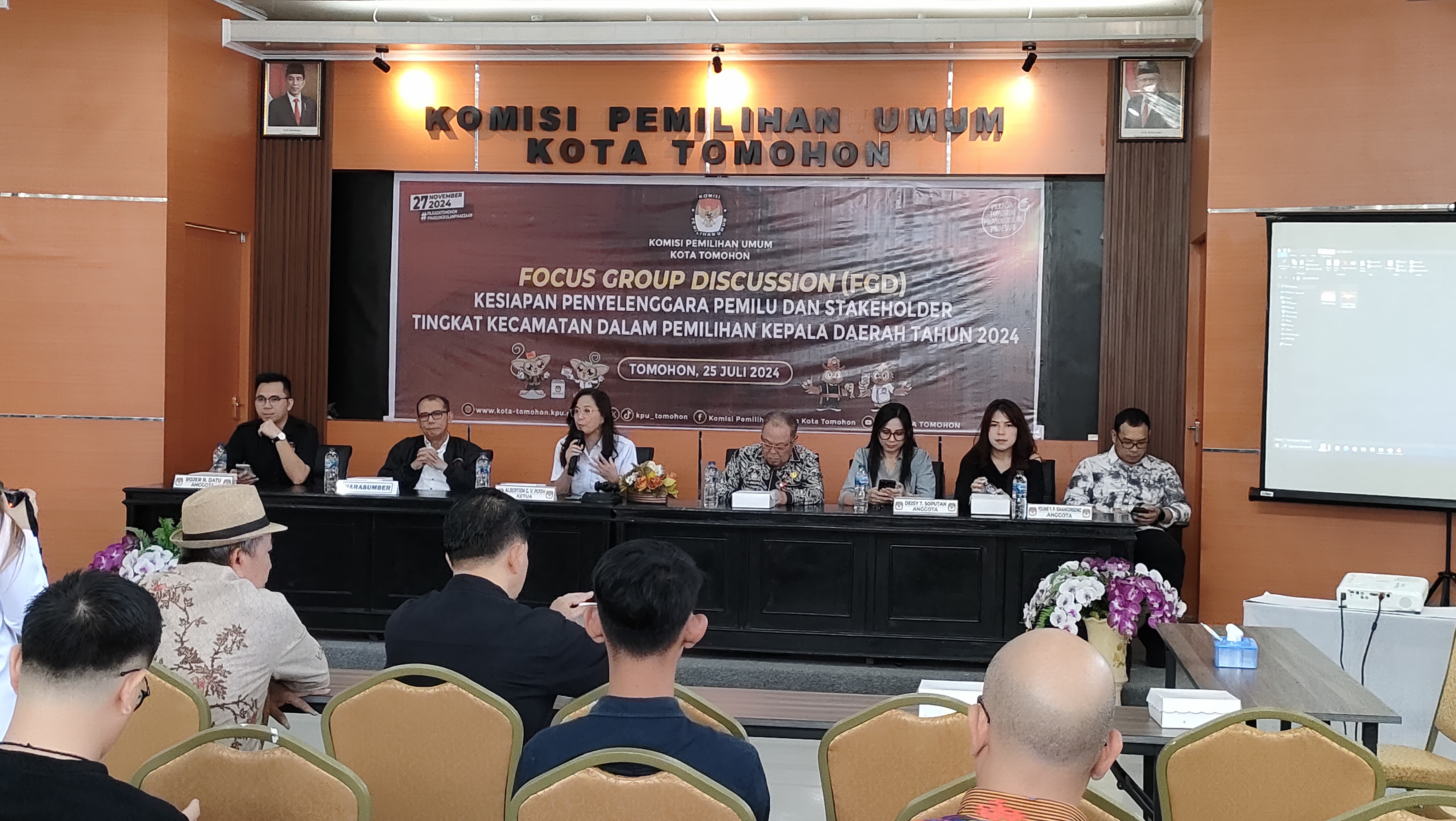 KPU Tomohon Gelar FGD Kesiapan Pilkada Tahun 2024, Hadirkan Saut Sirait dan Arnold Poli