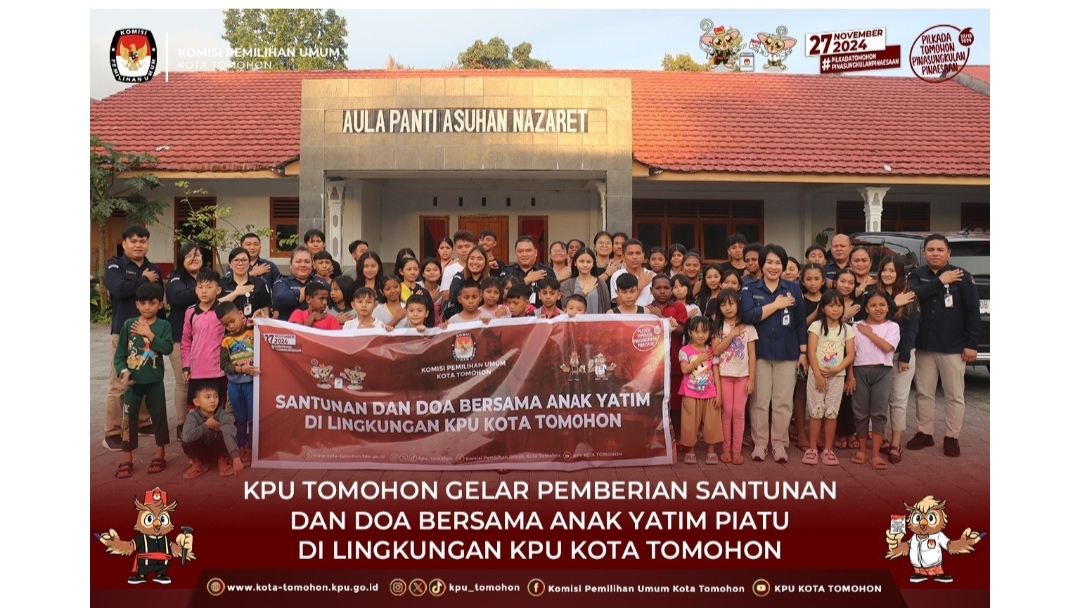 Jalankan Perintah KPU RI,  KPU Tomohon Kunjungi Panti Asuhan Nazareth