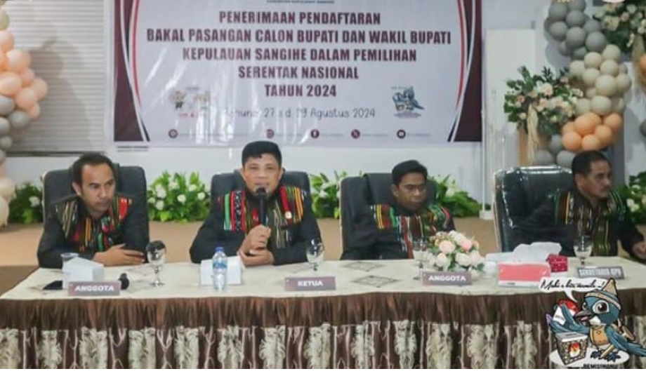 Sampai Hari Terakhir Empat Paslon CABUP dan CAWABUP Telah mendaftar di KPU Sangihe