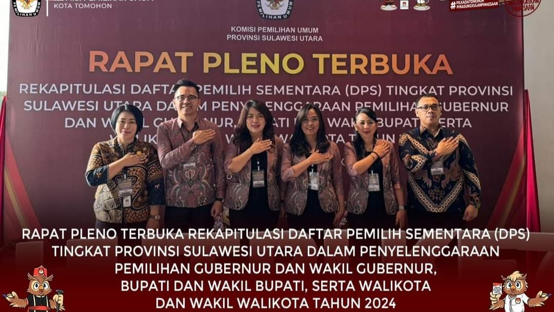 KPU Tomohon Paparkan DPS Pilkada 2024 di Pleno KPU Sulut