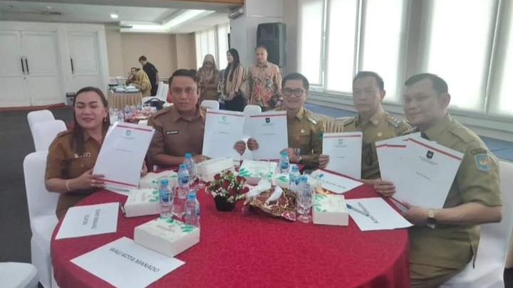 Walikota Caroll Tandatangan Rekonsiliasi Dana Hibah KPU dan Bawaslu di Kemendagri RI