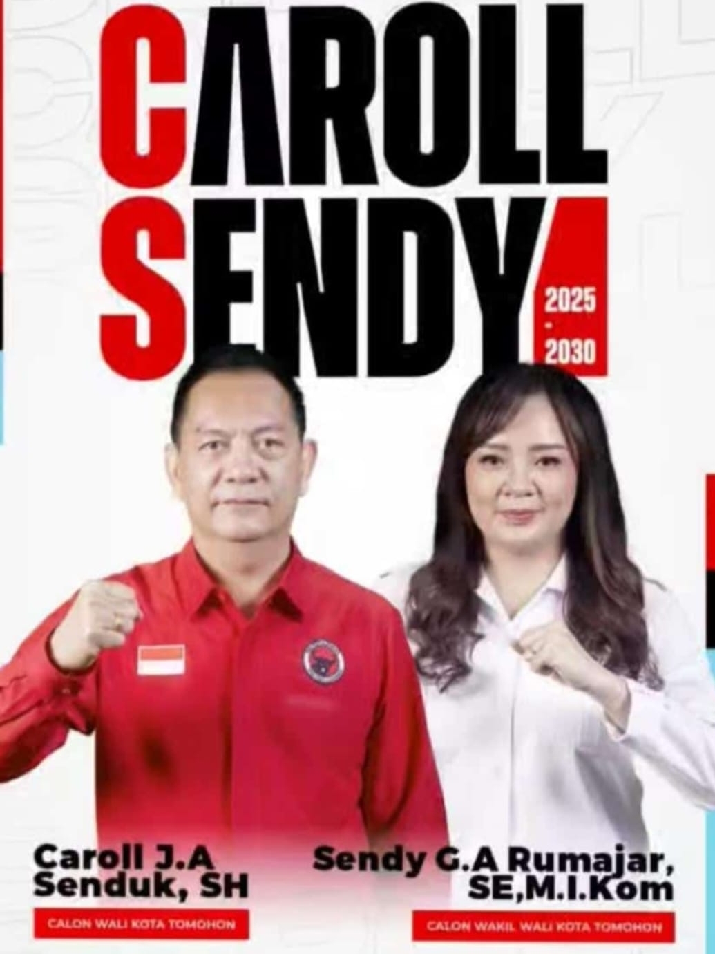 Caroll-Sendy Dipastikan Daftar 29 Agustus 2024, Menara Alfa Omega Jadi Saksi Awal Menuju KPU Tomohon