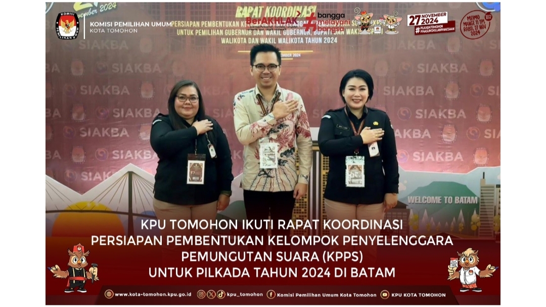 KPU Tomohon Ikut Rakor Persiapan Pembentukan KPPS Pilkada 2024