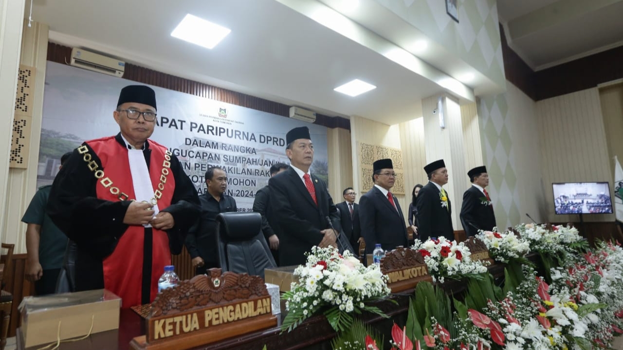 Walikota Caroll Saksikan Pelantikan Anggota DPRD Kota Tomohon 2024-2029