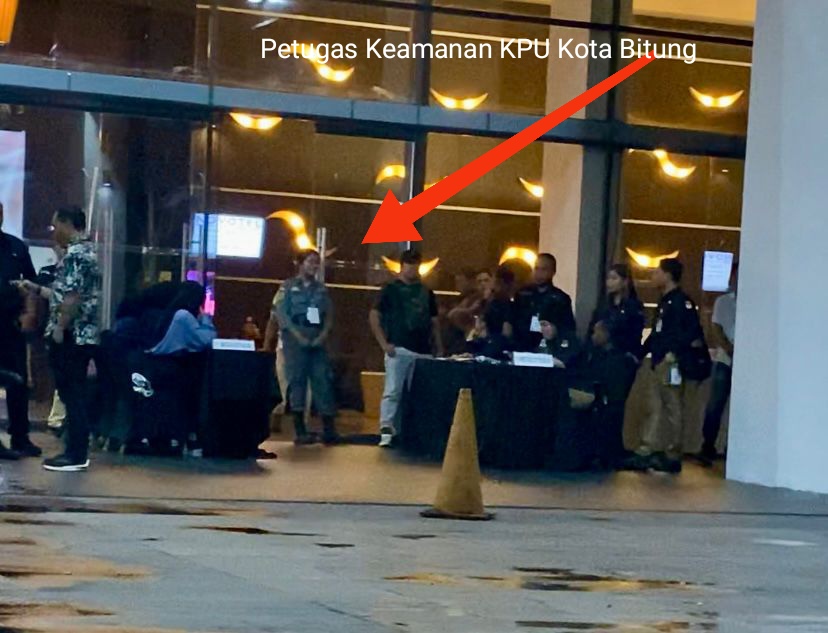 Puput Petugas Keamanan KPU Bitung Mendapat Tindak Kekerasan dari Oknum Anggota Polisi Polda Sulut