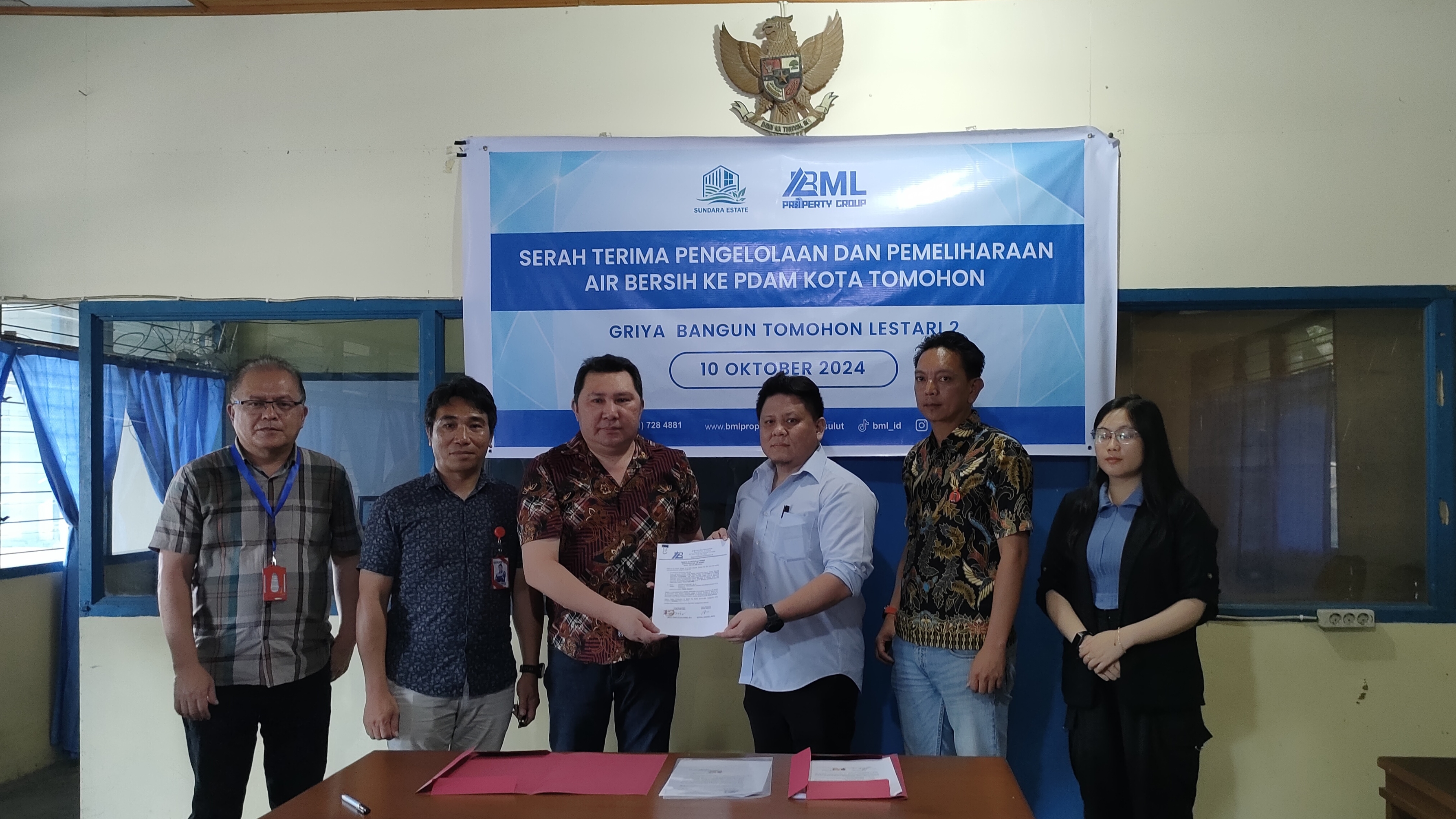 Tandatangan Kerjasama Dengan PT BML, PDAM Tomohon Kelola Distribusi Air Bersih di Perumahan GBTL 2