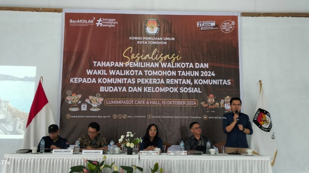 KPU Tomohon Sosialisasi Pilkada 2024 Pada Komunitas Rentan dan Budaya Sosial