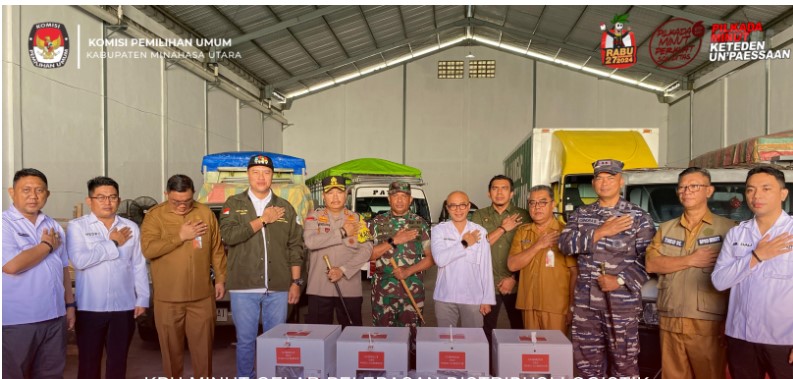 Pelepasan Distribusi Logistik Pilkada Minaha Utara 2024