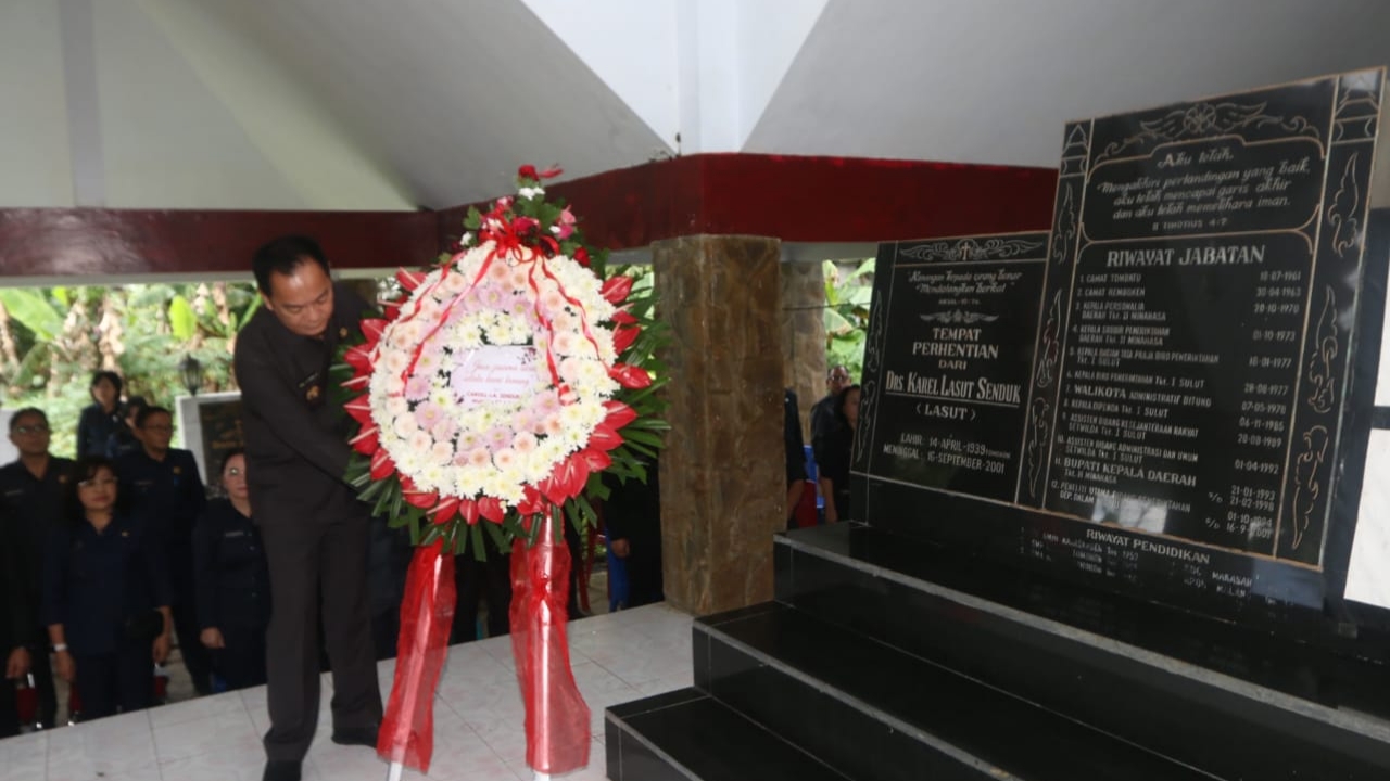 Jelang Hari Jadi ke-22, Pemkot Tomohon Gelar Upacara Ziarah Mantan Bupati Minahasa dan Walikota Tomohon