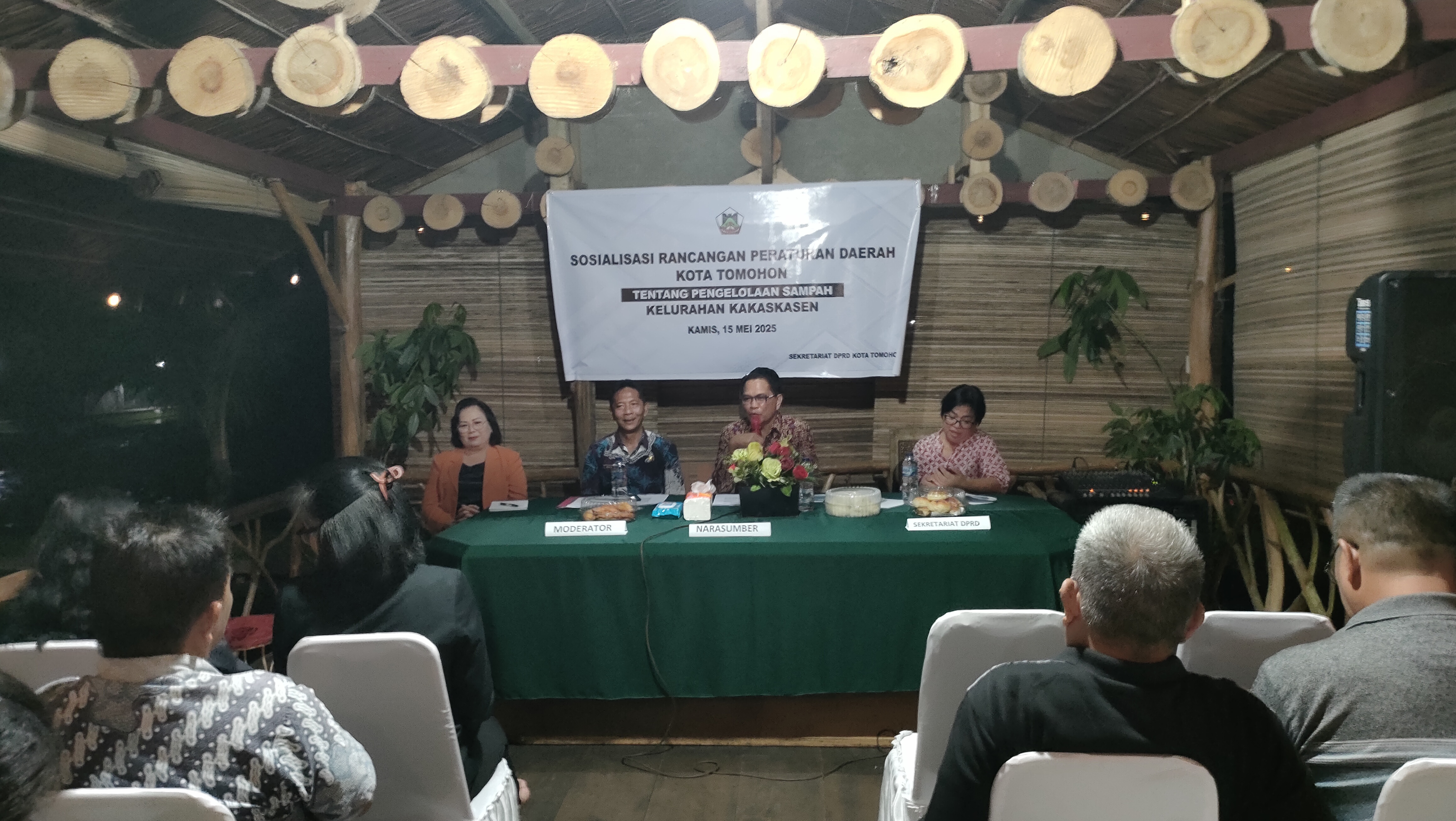 Sosialisasi Ranperda Pengelolaan Sampah, JonRu Ajak Masyarakat Kakaskasen Ikut Jaga Tomohon Bersih
