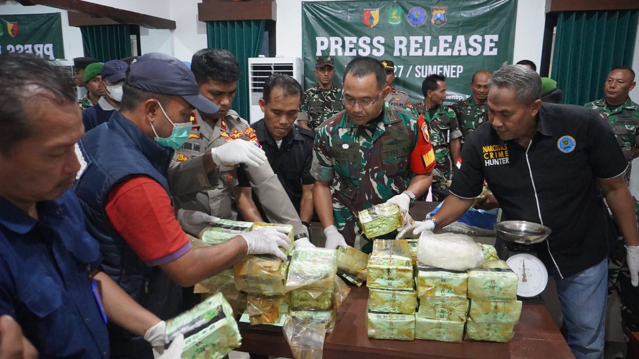 Dandim Letkol Yoyok Wahyudi Ungkap Penemuan Sabu-Sabu Seberat 35 Kilogram