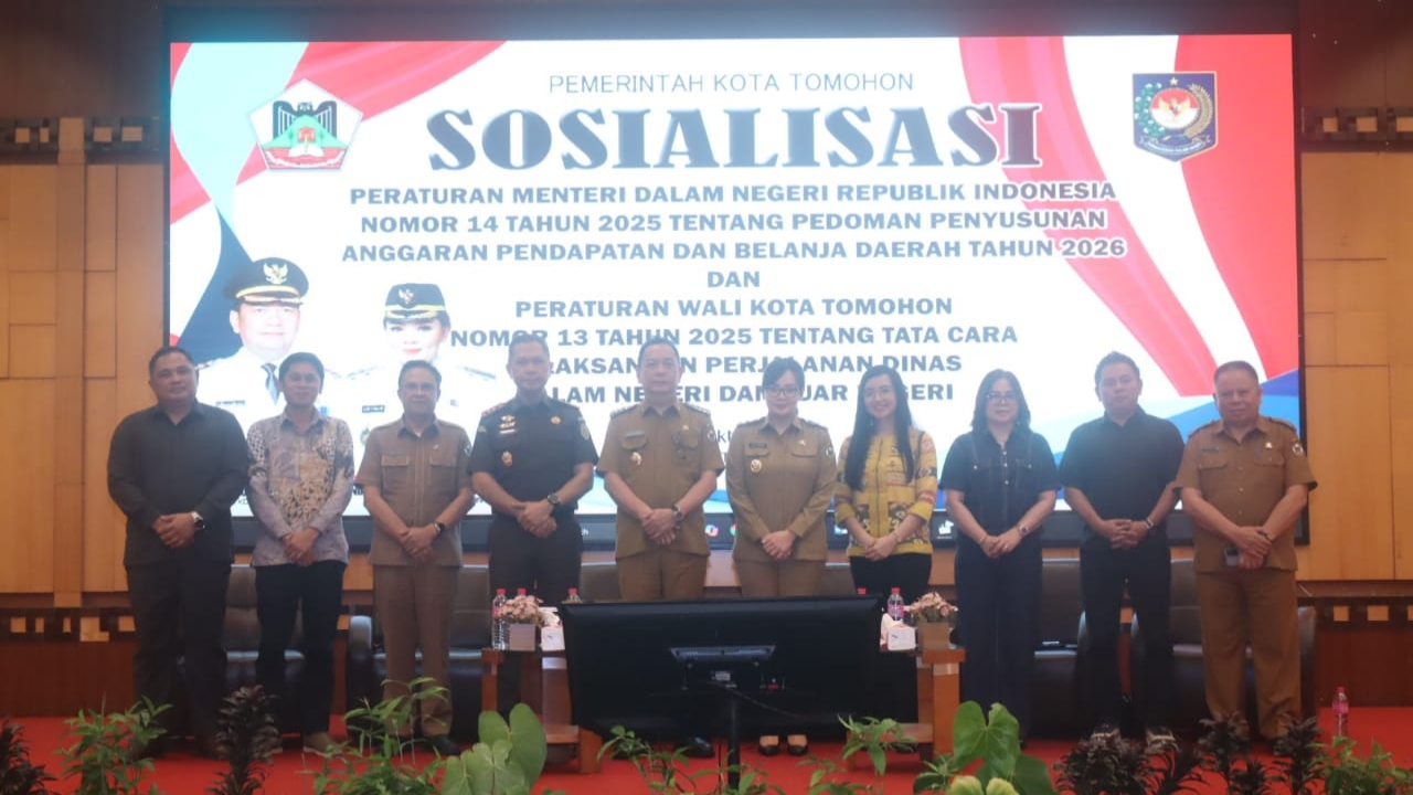 Dibuka Caroll-Sendy, Pemkot Tomohon Sosialisasi Pedoman Penyusunan APBD 2026 Dibuka Caroll-Sendy, Pemkot Tomohon Sosialisasi Pedoman Penyusunan APBD 2026