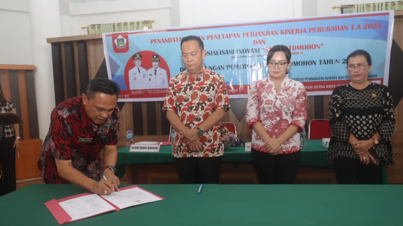 Dihadapan Caroll – Sendy, Kepala SKPD Tandatangan Perjanjian Kinerja Perubahan 2025