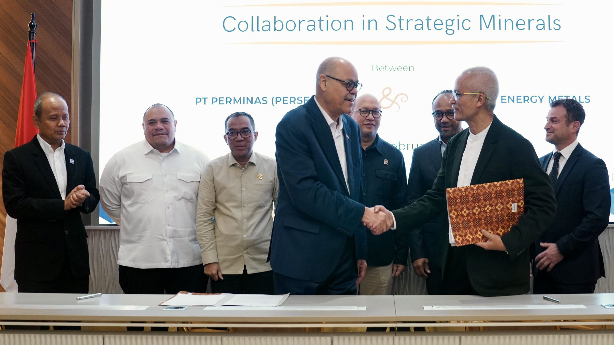 PERMINAS, New Energy Metals, dan Danantara Dukung Kerja Sama Rare EarthTerintegrasi yang Menghubungkan Hulu Gabon dengan Hilir Indonesia PERMINAS, New Energy Metals, dan Danantara Dukung Kerja Sama Rare EarthTerintegrasi yang Menghubungkan Hulu Gabon dengan Hilir Indonesia