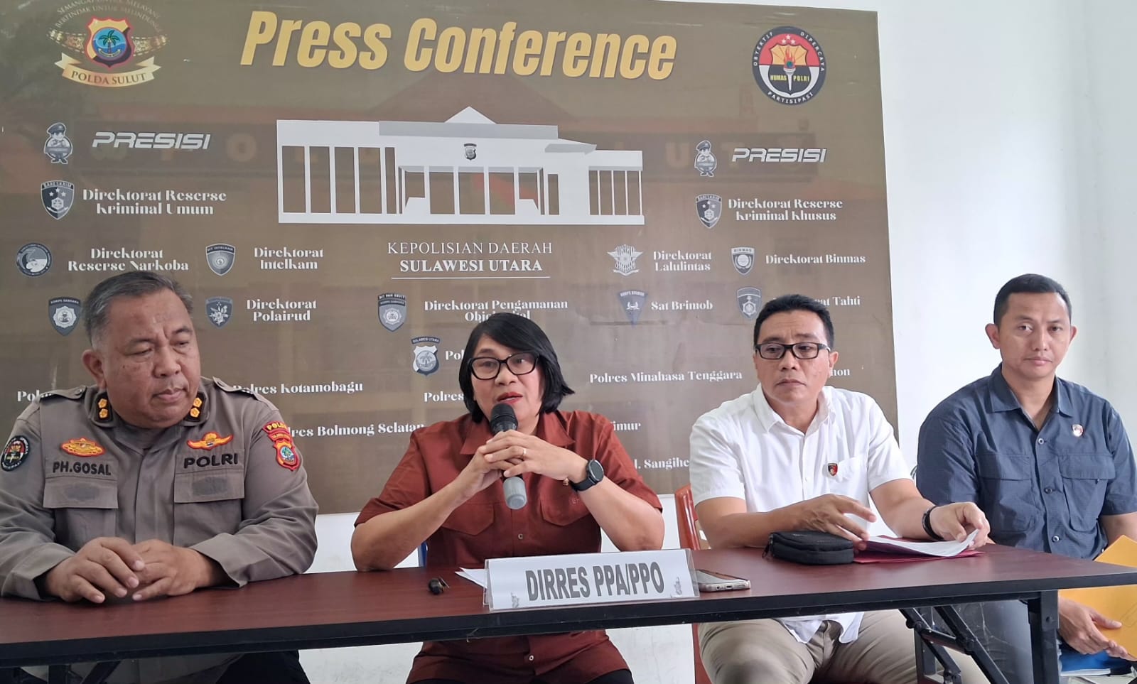 Direktorat Reserse PPA/PPO Polda Sulut Rilis 3 Kasus Atensi